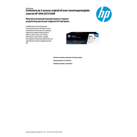 Toner 304A HP ciano+magenta+giallo  Conf. 3 - CF372AM
